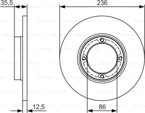 BOSCH 0 986 479 R81 - Тормозной диск autospares.lv