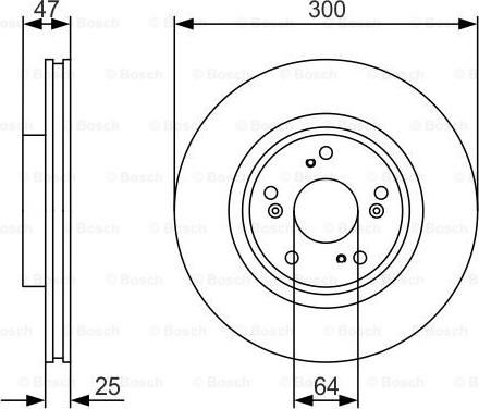 BOSCH 0 986 479 R24 - Тормозной диск autospares.lv