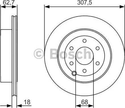 BOSCH 0 986 479 R21 - Тормозной диск autospares.lv