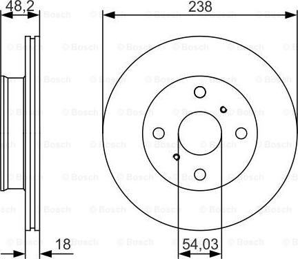 BOSCH 0 986 479 R75 - Тормозной диск autospares.lv