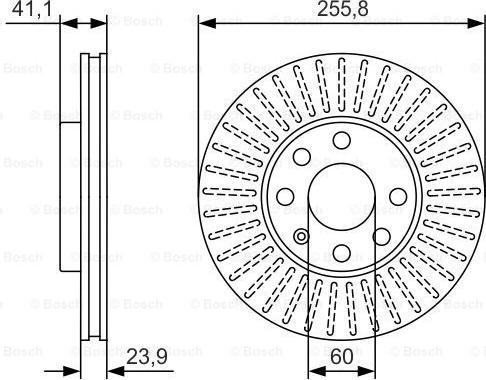 BOSCH 0 986 479 R76 - Тормозной диск autospares.lv