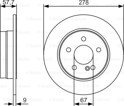 BOSCH 0 986 479 S96 - Тормозной диск autospares.lv