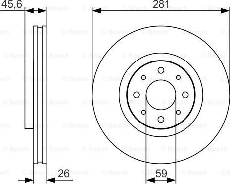 BOSCH 0 986 479 S97 - Тормозной диск autospares.lv