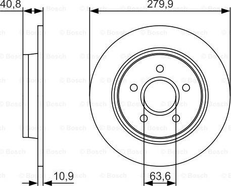 BOSCH 0 986 479 S49 - Тормозной диск autospares.lv