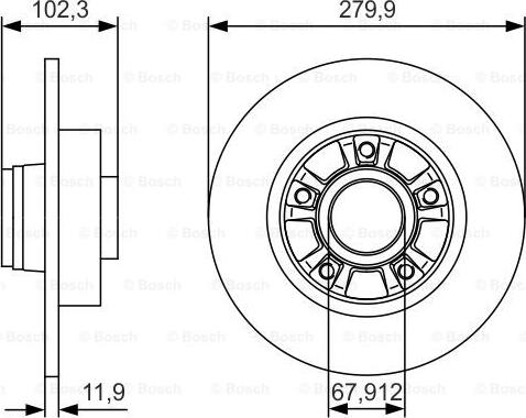 BOSCH 0 986 479 S44 - Тормозной диск autospares.lv