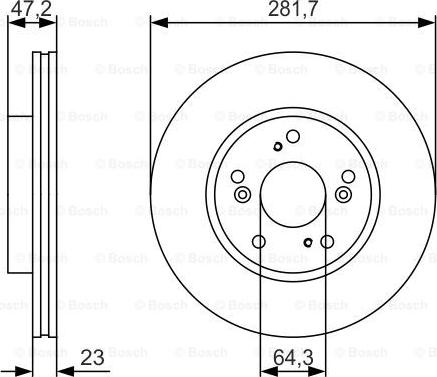 BOSCH 0 986 479 S47 - Тормозной диск autospares.lv