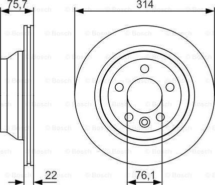 BOSCH 0 986 479 S54 - Тормозной диск autospares.lv