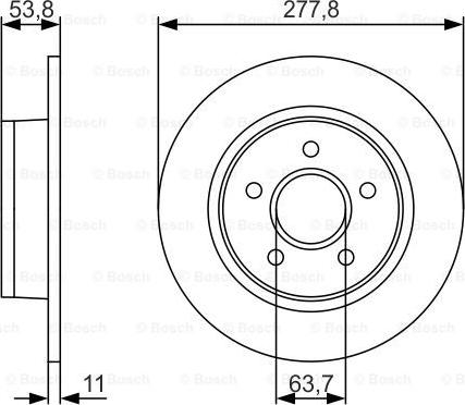 BOSCH 0 986 479 S51 - Тормозной диск autospares.lv