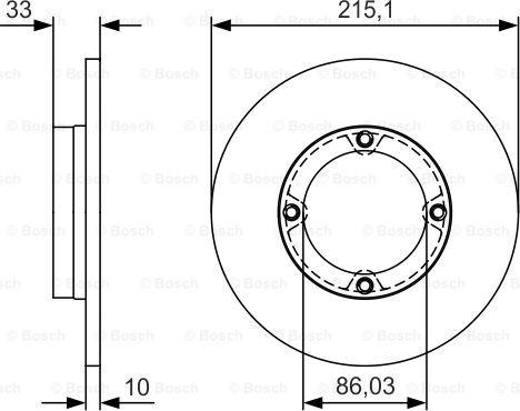 BOSCH 0 986 479 S69 - Тормозной диск autospares.lv