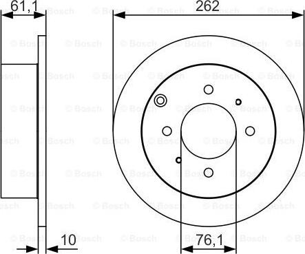 BOSCH 0 986 479 S68 - Тормозной диск autospares.lv