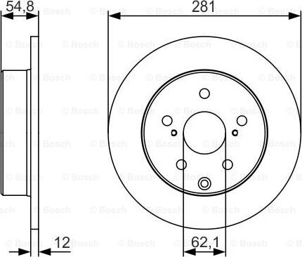 BOSCH 0 986 479 S67 - Тормозной диск autospares.lv