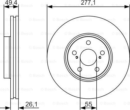 BOSCH 0 986 479 S09 - Тормозной диск autospares.lv