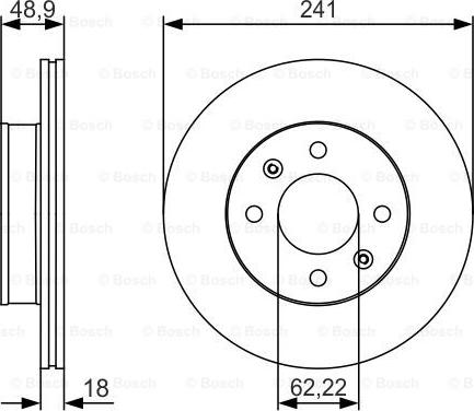 BOSCH 0 986 479 S04 - Тормозной диск autospares.lv