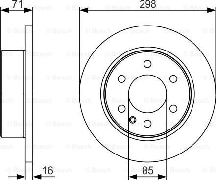 BOSCH 0 986 479 S05 - Тормозной диск autospares.lv