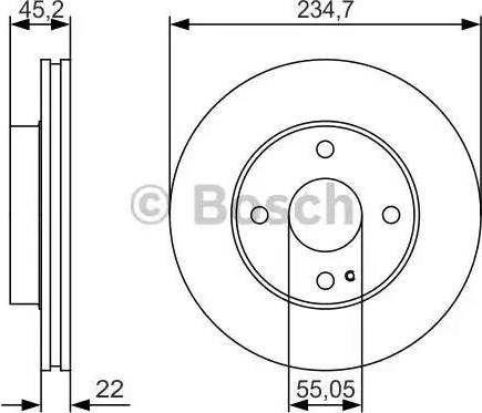 BOSCH 0 986 479 S11 - Тормозной диск autospares.lv