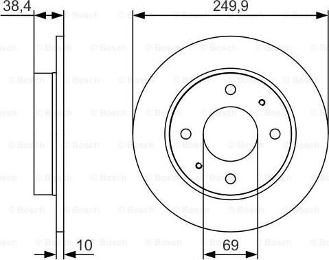 BOSCH 0 986 479 S84 - Тормозной диск autospares.lv