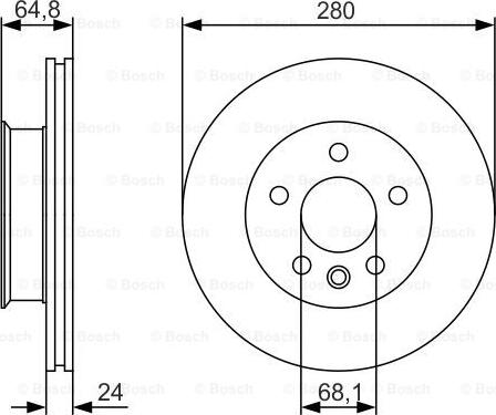 BOSCH 0 986 479 S80 - Тормозной диск autospares.lv