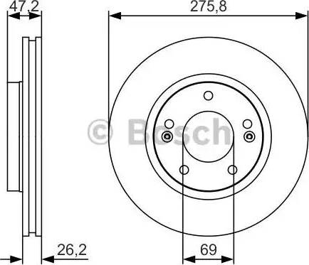 BOSCH 0 986 479 S81 - Тормозной диск autospares.lv