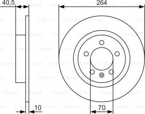 BOSCH 0 986 479 S88 - Тормозной диск autospares.lv