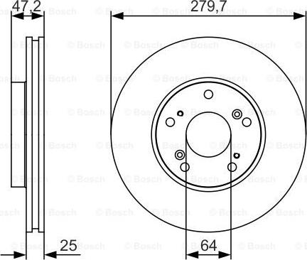 BOSCH 0 986 479 S82 - Тормозной диск autospares.lv