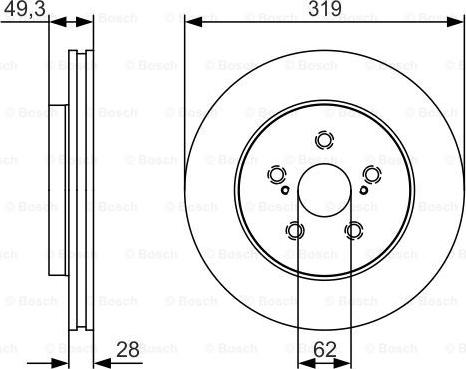 BOSCH 0 986 479 S39 - Тормозной диск autospares.lv