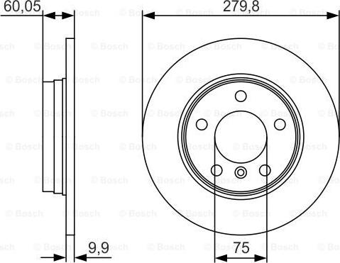 BOSCH 0 986 479 S34 - Тормозной диск autospares.lv