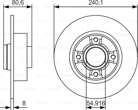 BOSCH 0 986 479 S37 - Тормозной диск autospares.lv