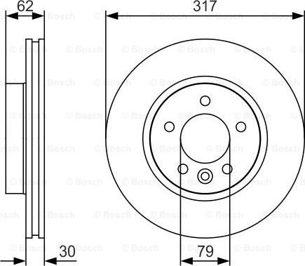 BOSCH 0 986 479 S25 - Тормозной диск autospares.lv