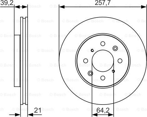 BOSCH 0 986 479 S26 - Тормозной диск autospares.lv