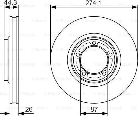 BOSCH 0 986 479 S79 - Тормозной диск autospares.lv