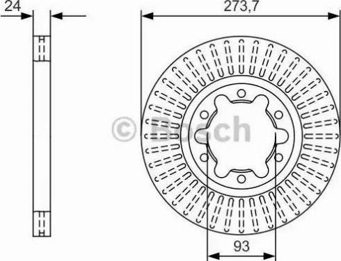 BOSCH 0 986 479 T95 - Тормозной диск autospares.lv