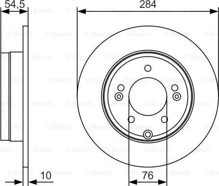 BOSCH 0 986 479 T49 - Тормозной диск autospares.lv