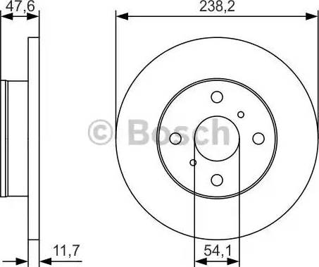 BOSCH 0 986 479 T68 - Тормозной диск autospares.lv