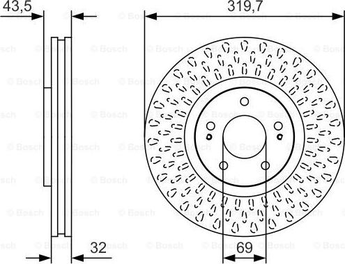 BOSCH 0 986 479 T01 - Тормозной диск autospares.lv