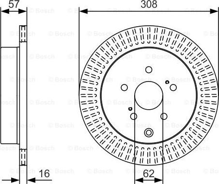 BOSCH 0 986 479 T16 - Тормозной диск autospares.lv