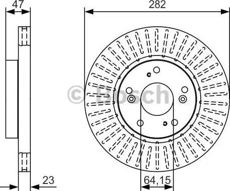 BOSCH 0 986 479 T17 - Тормозной диск autospares.lv