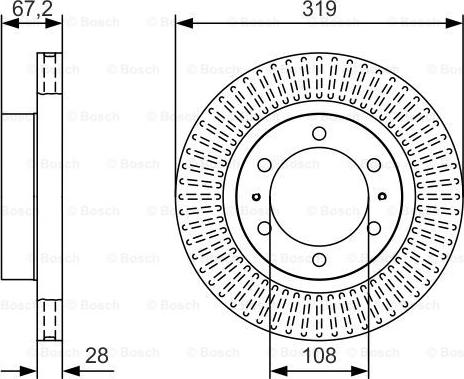 BOSCH 0 986 479 T80 - Тормозной диск autospares.lv