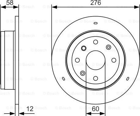 BOSCH 0 986 479 T83 - Тормозной диск autospares.lv