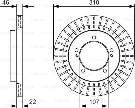 BOSCH 0 986 479 U99 - Тормозной диск autospares.lv