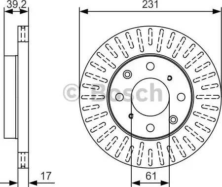 BOSCH 0 986 479 U49 - Тормозной диск autospares.lv