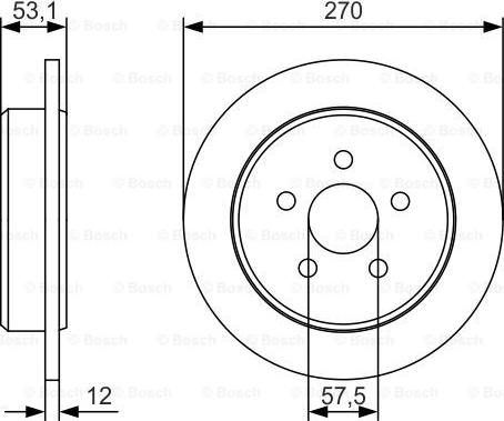 BOSCH 0 986 479 U41 - Тормозной диск autospares.lv