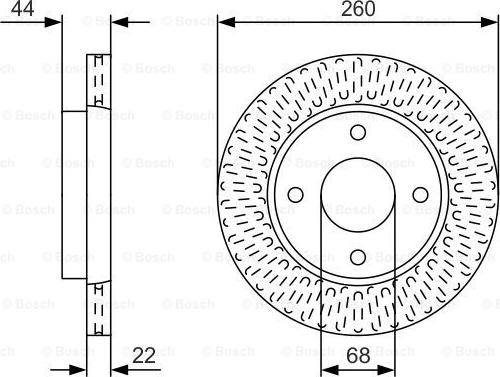 BOSCH 0 986 479 U54 - Тормозной диск autospares.lv