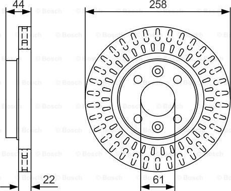 BOSCH 0 986 479 U50 - Тормозной диск autospares.lv