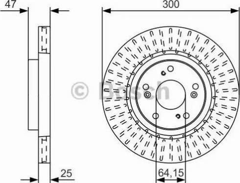 BOSCH 0 986 479 U53 - Тормозной диск autospares.lv