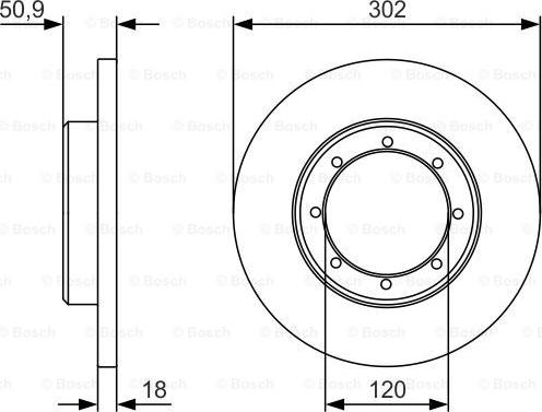 BOSCH 0 986 479 U60 - Тормозной диск autospares.lv