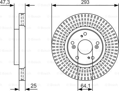 BOSCH 0 986 479 U63 - Тормозной диск autospares.lv