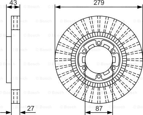 BOSCH 0 986 479 U06 - Тормозной диск autospares.lv