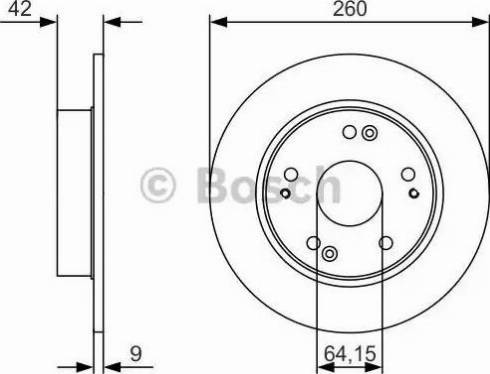 BOSCH 0 986 479 U85 - Тормозной диск autospares.lv