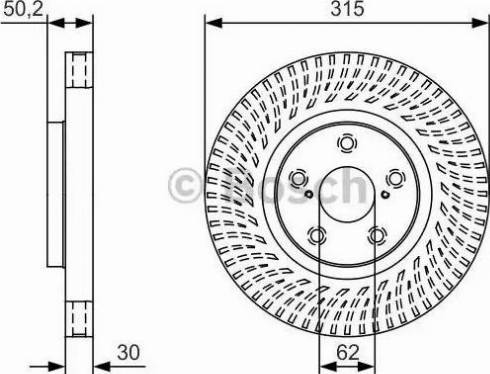 BOSCH 0 986 479 U31 - Тормозной диск autospares.lv