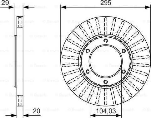 BOSCH 0 986 479 U33 - Тормозной диск autospares.lv